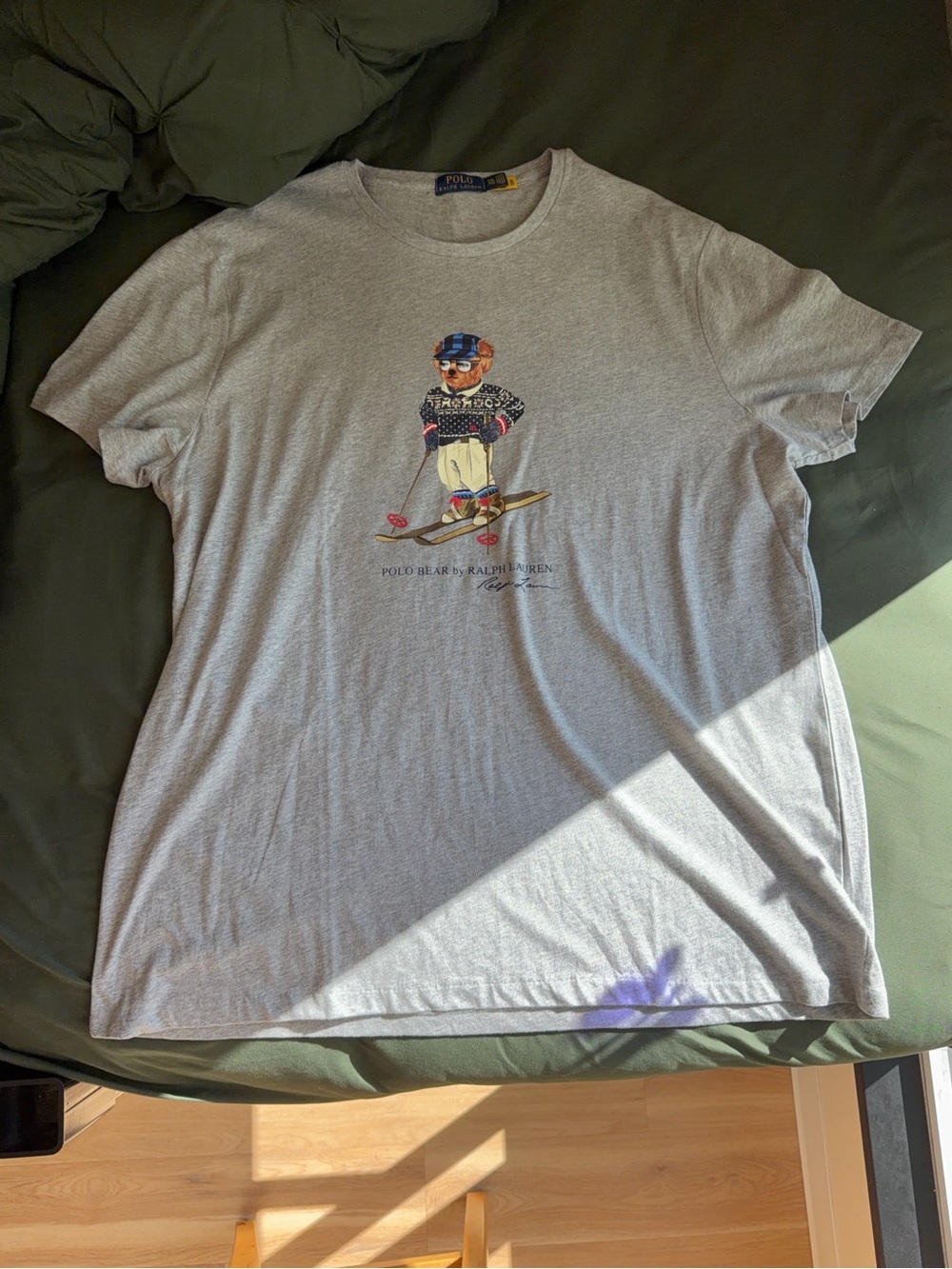 Polo by Ralph Lauren Light Gray Bear Ski Graphic Tee